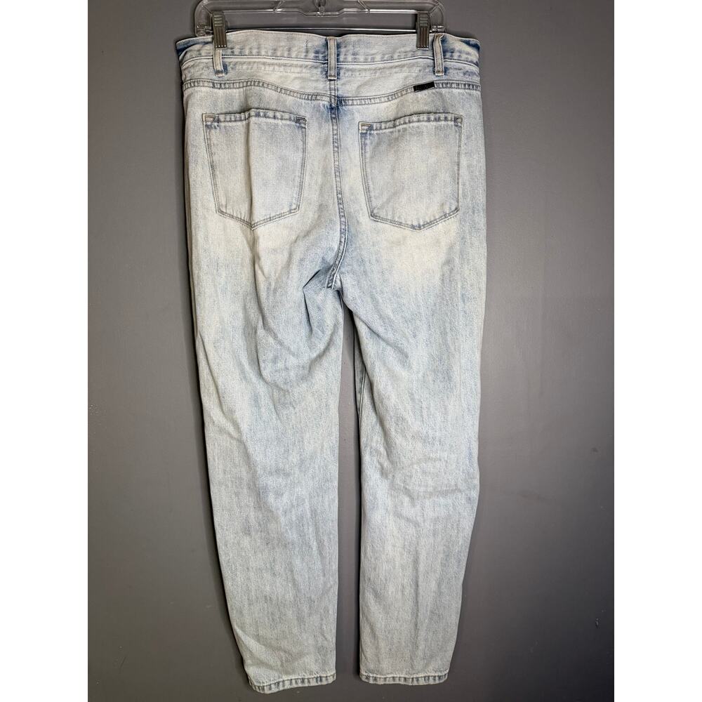 KanCan Light Wash Boyfriend Drawstring Button Jeans Size 9/28